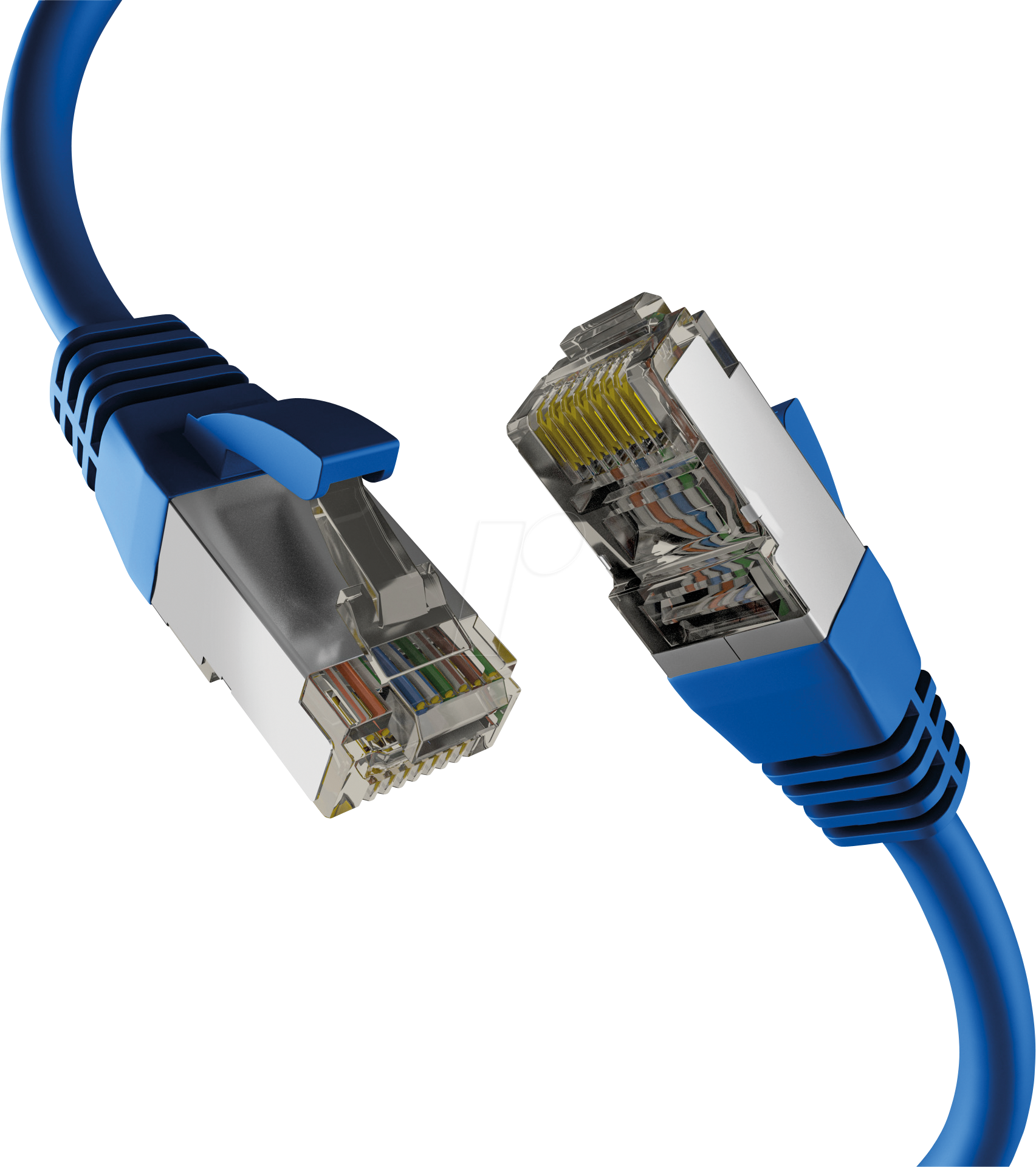 Bild von 0.25m EFB Elektronik Cat. 8.1 Patchkabel S/FTP RJ45 Stecker auf RJ45 Stecker Blau