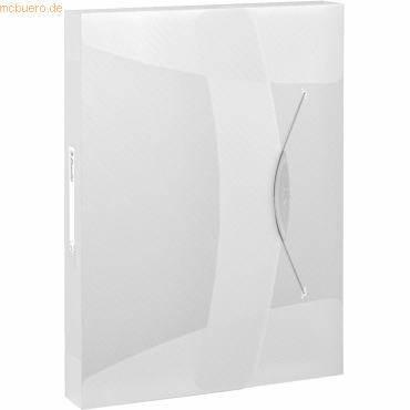 Bild von 5 x Esselte Ablagebox Vivida A4 PP bis 350 Blatt tranluzent weiß