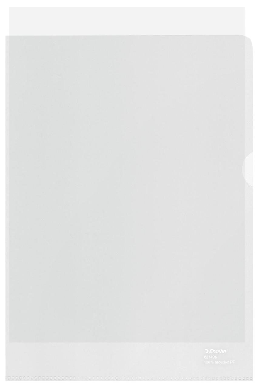Bild von Esselte Recycle A4-Sichthüllen, geprägtes extra starkes PP, 100 Mikron, Kunststoffhüllen, 100er-Pack, 627496