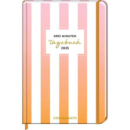 Bild von Großer Wochenkalender: 3 Minuten Tagebuch 2025 - Streifen rosa (I love my paradise): Glücksjournal mit Wochenplaner und Eintragmöglichkeiten. Mit Gummiverschluss und Leseband