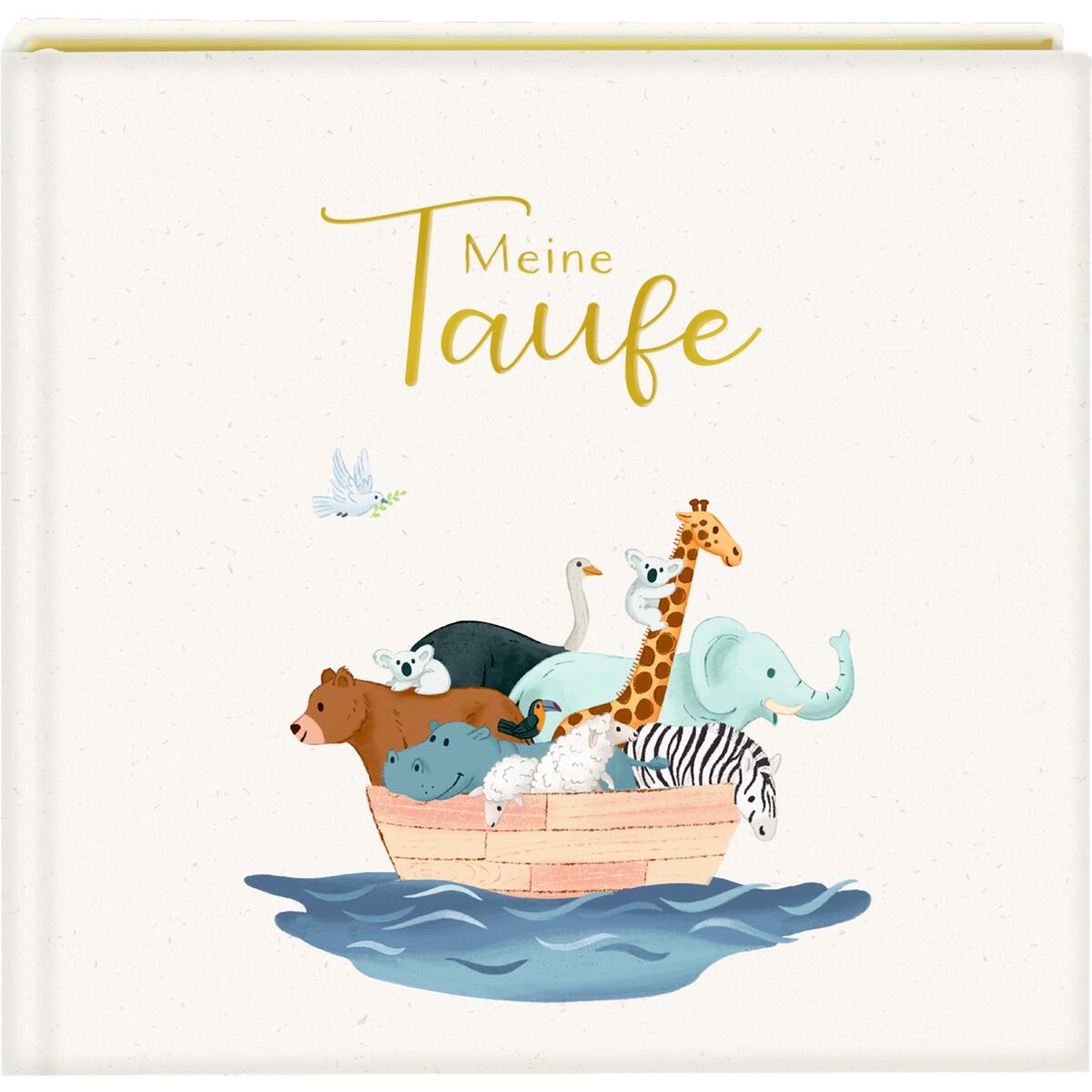 Bild von Eintragalbum – Meine Taufe: Arche Noah: Taufgeschenk für Erinnerungen und Fotos, mit edlem Stoffeinband und Goldfolie
