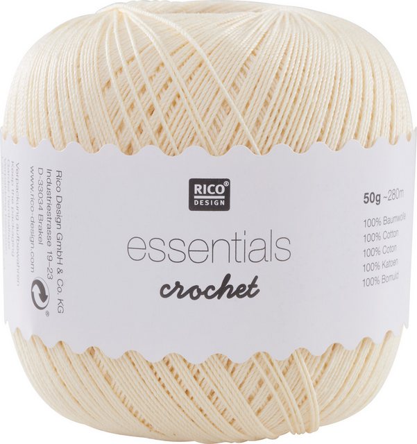 Bild von Rico Design Essentials Crochet, 100% Baumwolle, vanille
