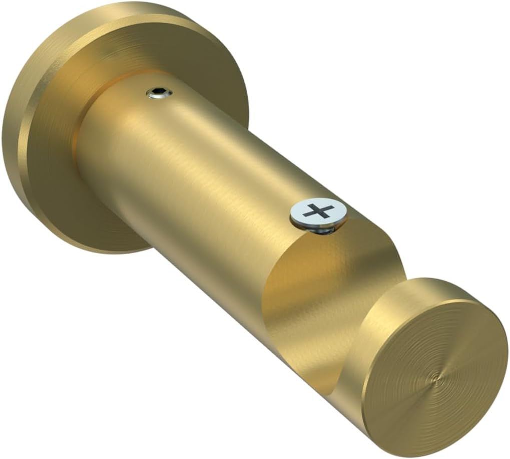 Bild von INTERDECO Gardinenstangenhalter Platon 1-läufig, passend für 20 mm Ø Gardinenstangen, (Stück, 2-St., Messing-Optik), Metall