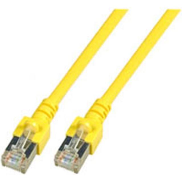 Bild von Dönges Patchkabel Cat. 5e 2xRJ45 F/UTP, 10 m, gelb (CAT5e, 10 m), Netzwerkkabel