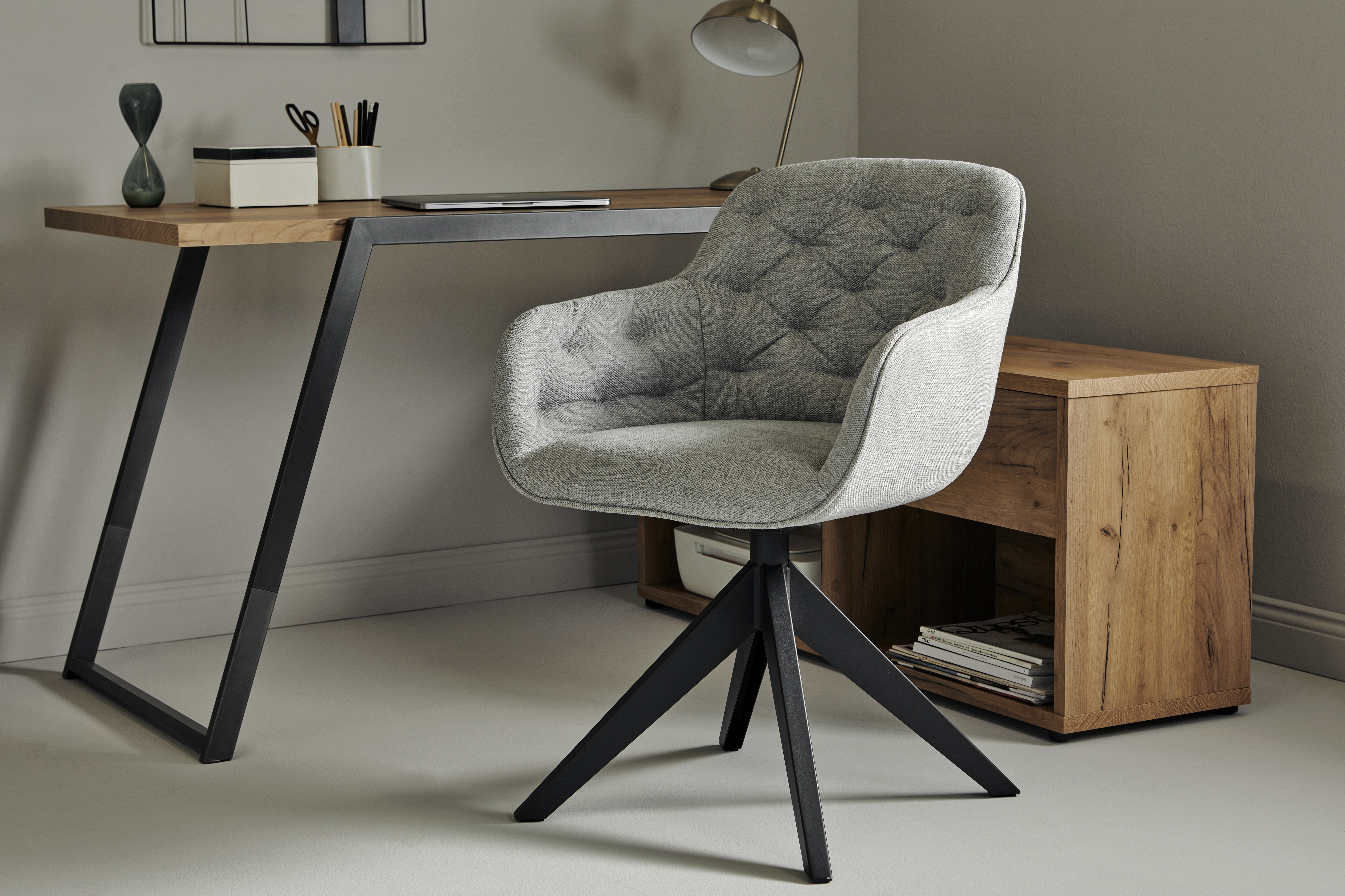 Bild von Jahnke Schalenstuhl "KENSINGTON TWIST LOCK", 1 St., Webstoff, Twistlock - dreht sich in Ausgangsposition zurück