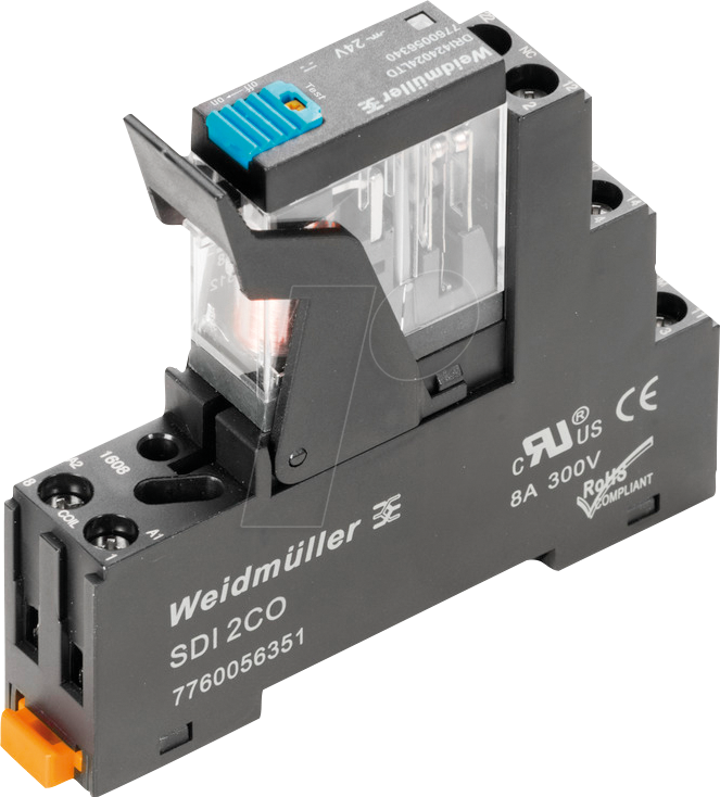 Bild von Weidmüller DRIKIT 12VDC 1CO LD/PB Koppelrelais 12 V/DC 10A 1 Wechsler 10St.