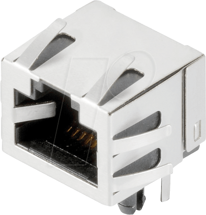 Bild von CAT5 T1U 2.8E4N - RJ45 Buchse 90°, THT Cat.5