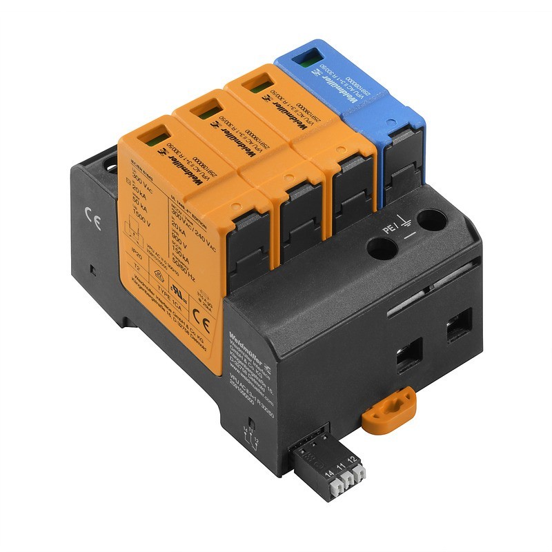 Bild von Weidmüller 2591090000 VPU AC II 3+1 R 300/50 Überspannungsableiter 50 kA 1St.