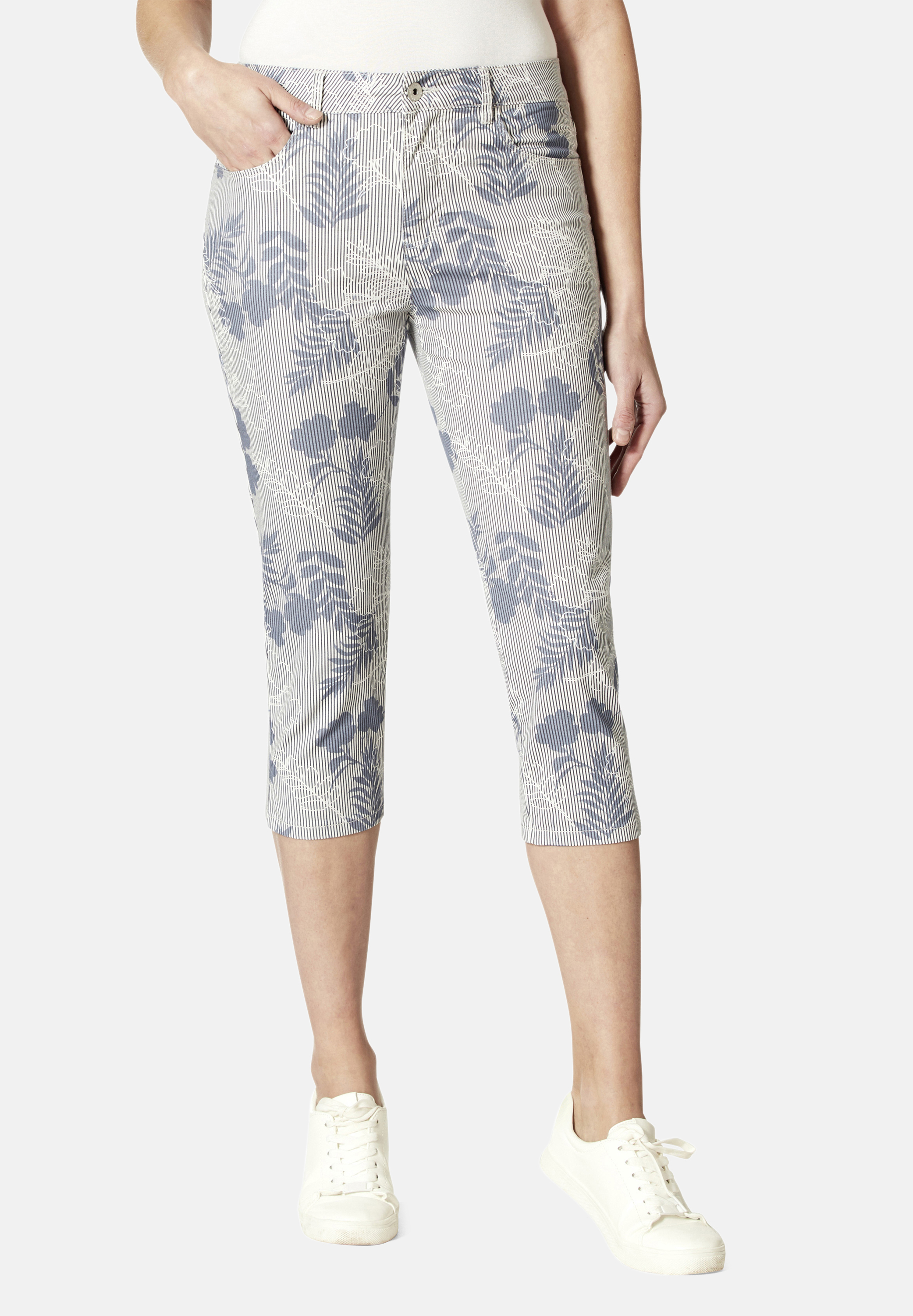 Bild von STOOKER WOMEN 7/8-Hose »Tahiti Print Capri Slim Fit«, Capri Slim Fit Casual Clean Wash Twill Coloured für Damen