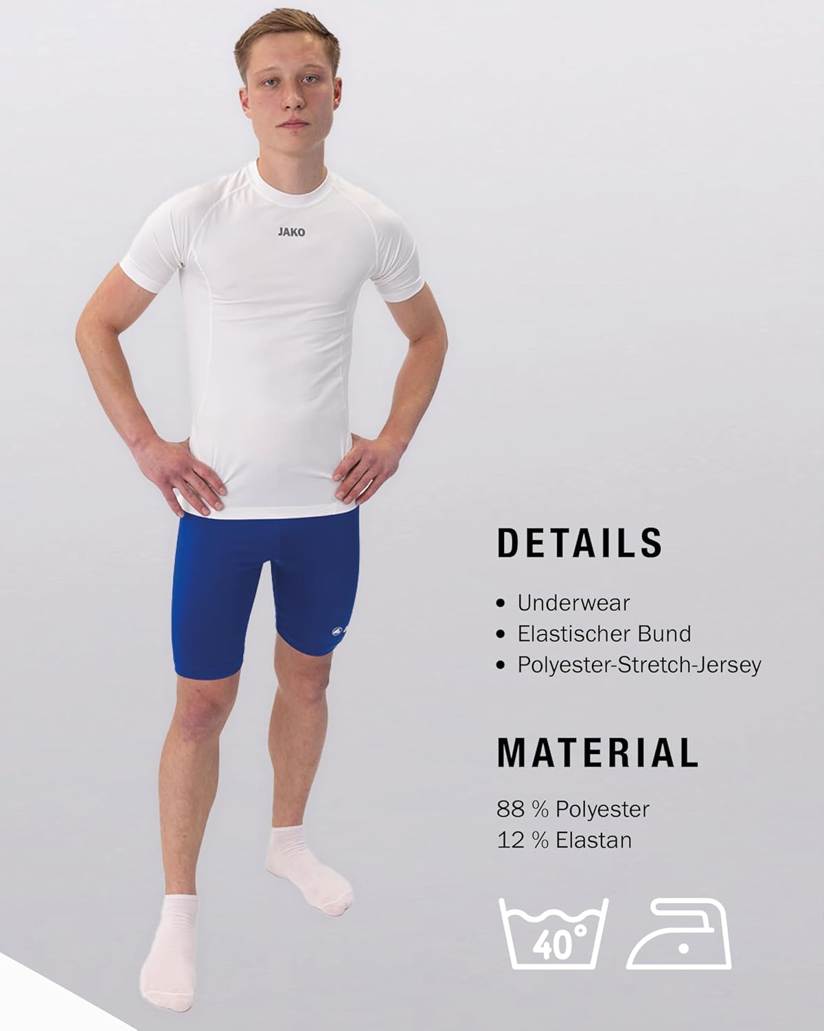 Bild von JAKO Unisex Tights Basic 2.0 Shorts, Navy, L EU