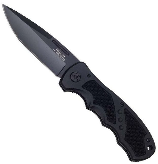 Bild von Haller Messer Taschenmesser schwarz Leichtmetallgriff Clip Liner Lock