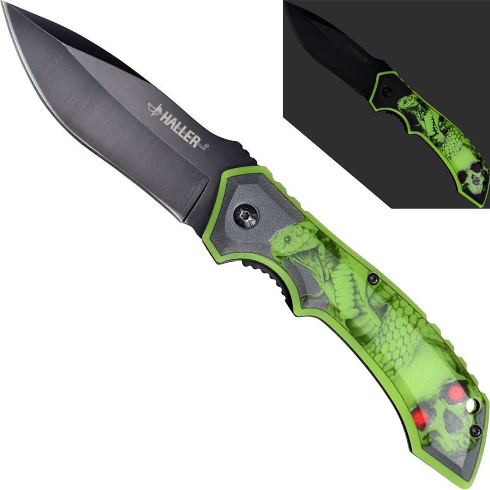 Bild von Taschenmesser glowing fluoreszierend im Dunkeln Snake