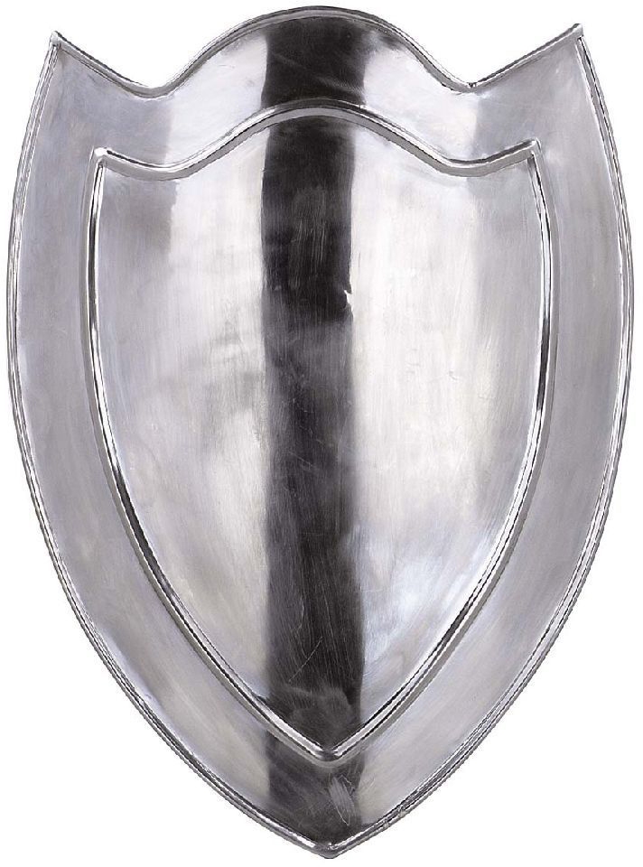 Bild von Haller Ritter-Kostüm Kampfschild mit Metallbügel, 46 x 62 cm