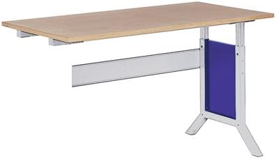 Bild von Anbautisch, höhenverstellbar, mit Klemmfeststellun g und Multiplex-Arbeitsplatte, BxTxH 1500x750x735-