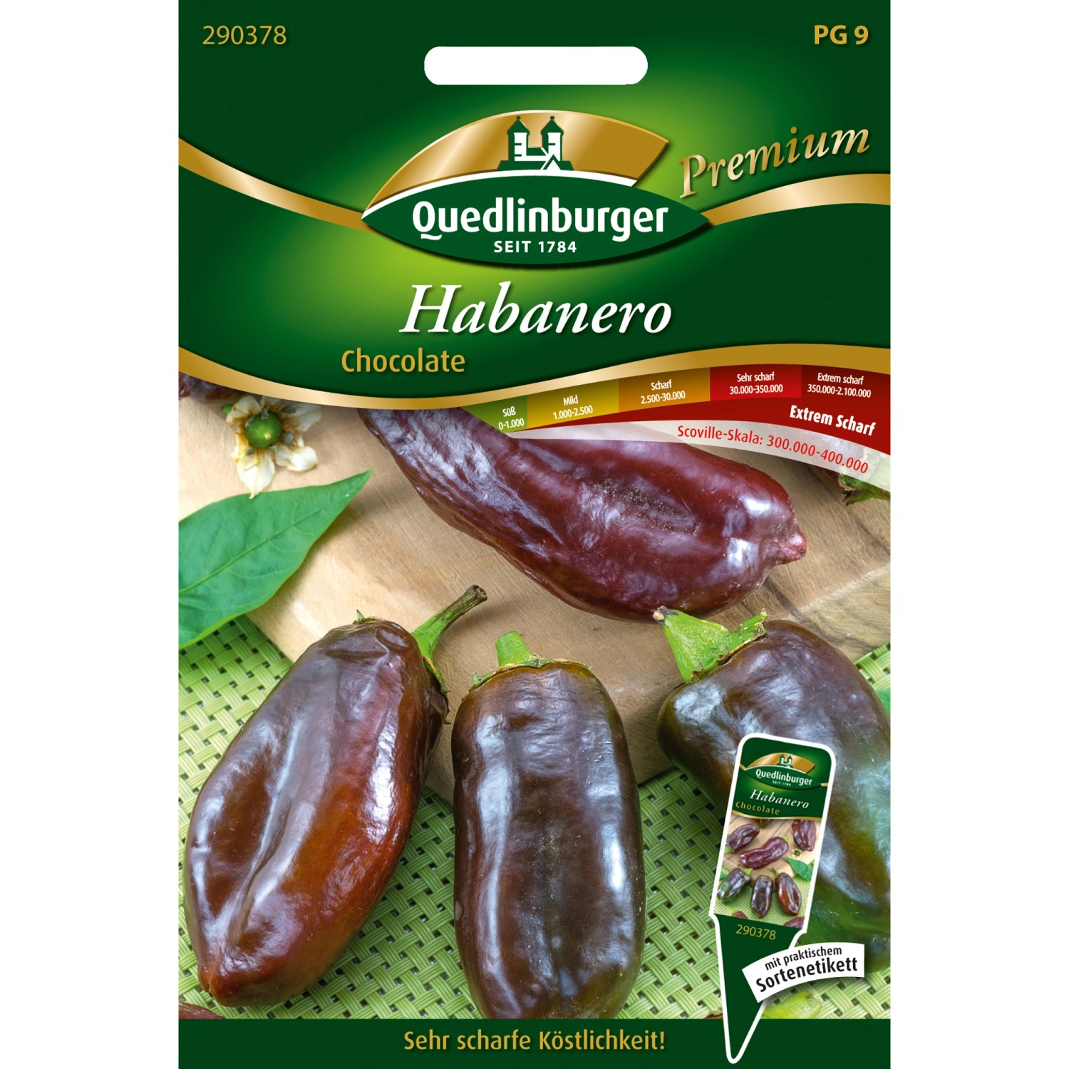Bild von Quedlinburger Habanero-Mexikanischer Chilli Chocolate Loses Saatgut