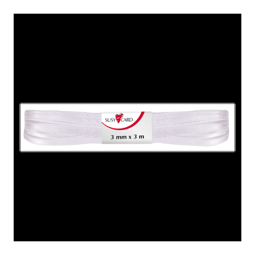 Bild von SUSY CARD Geschenkband Doppelsatin, 3 mm x 3 m, weiß