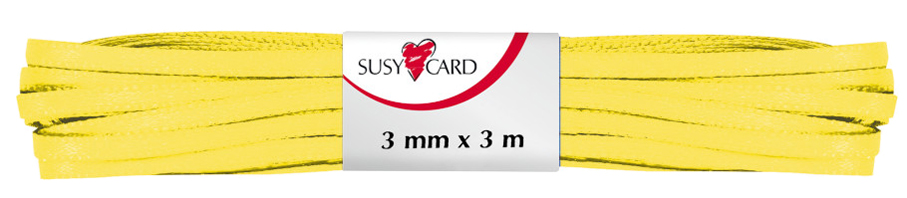 Bild von SUSY CARD Geschenkband , Doppelsatin, , 3 mm x 3 m, gelb