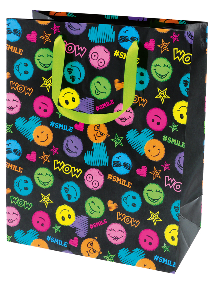 Bild von SUSY CARD Geschenktüte , Smile black,