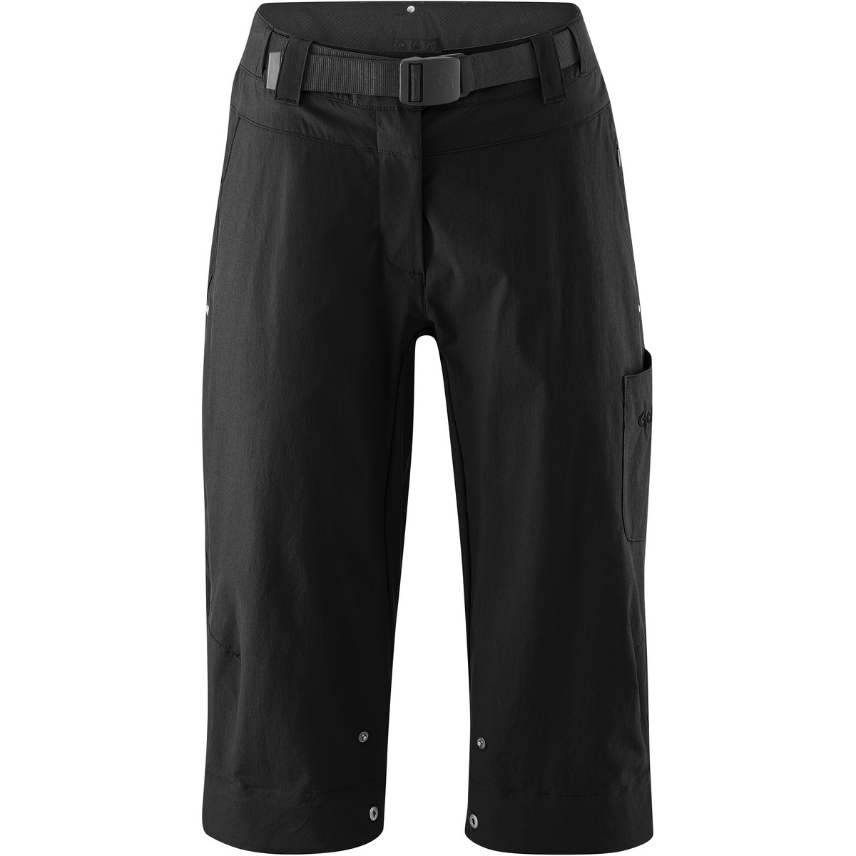 Bild von Gonso Ruth 3/4, Damen Fahrradhose 3/4, 2in1 Bikeshorts, Einknöpfbare Radunterhose mit Relax Gel Comfort Sitzpolster, Wasser- und fleckabweisend, Weite Passform, PFC-Frei Schwarz,Gr.36