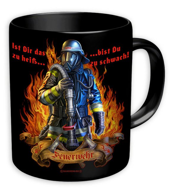 Bild von RAHMENLOS® Tasse Feuerwehr Tasse Ist dir das zu heiß...., 100% Keramik