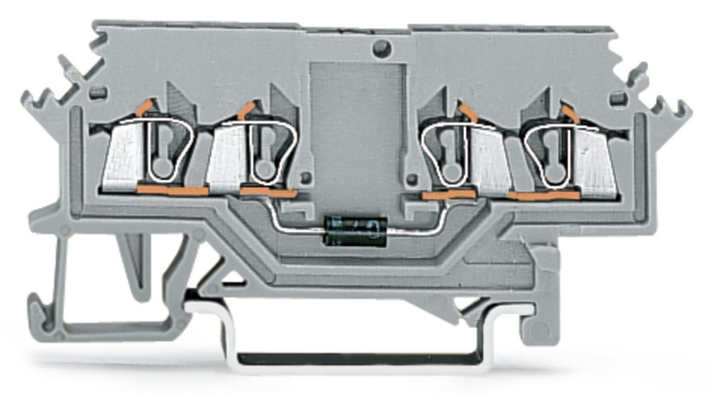Bild von WAGO 279-623/281-411 Diodenklemme 4mm Zugfeder Belegung: L Grau 100St.