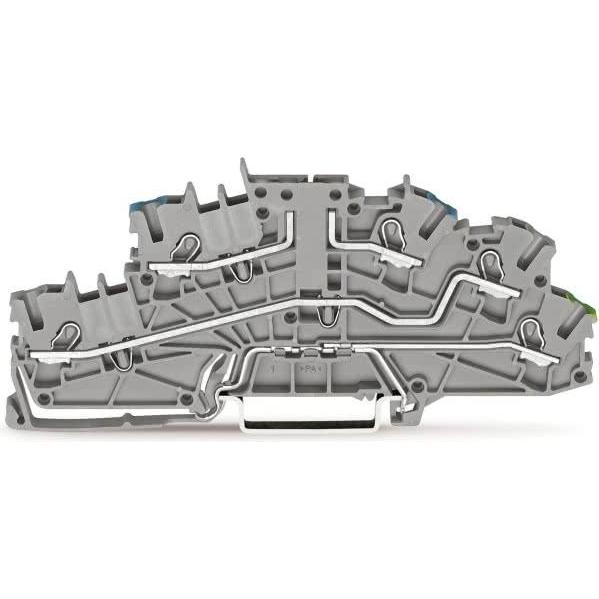 Bild von WAGO 2003-6640 Installationsetagenklemme 5.20mm Zugfeder Belegung: N, L, PE Grau 50St.