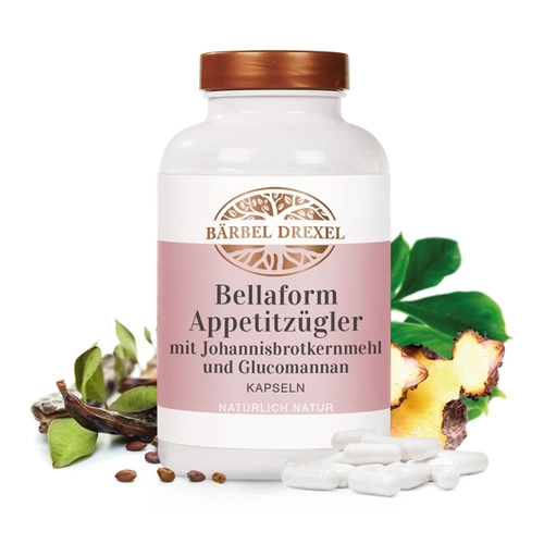 Bild von Bellaform Appetitzügler mit Johannisbrotkernmehl und Glucomannan Kapseln