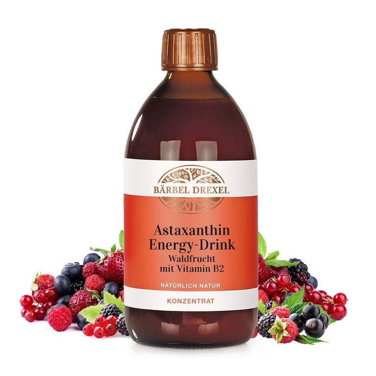 Bild von Astaxanthin Energy-Drink Waldfrucht mit Vitamin B2 Konzentrat 500 ml