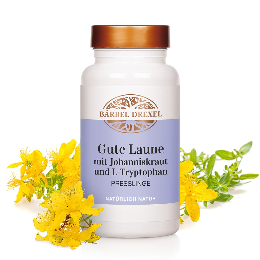 Bild von Johanniskraut und L-Tryptophan Tabletten - Gute Laune mit Melissenblatt- & Johanniskrautextrakt, Magnesium