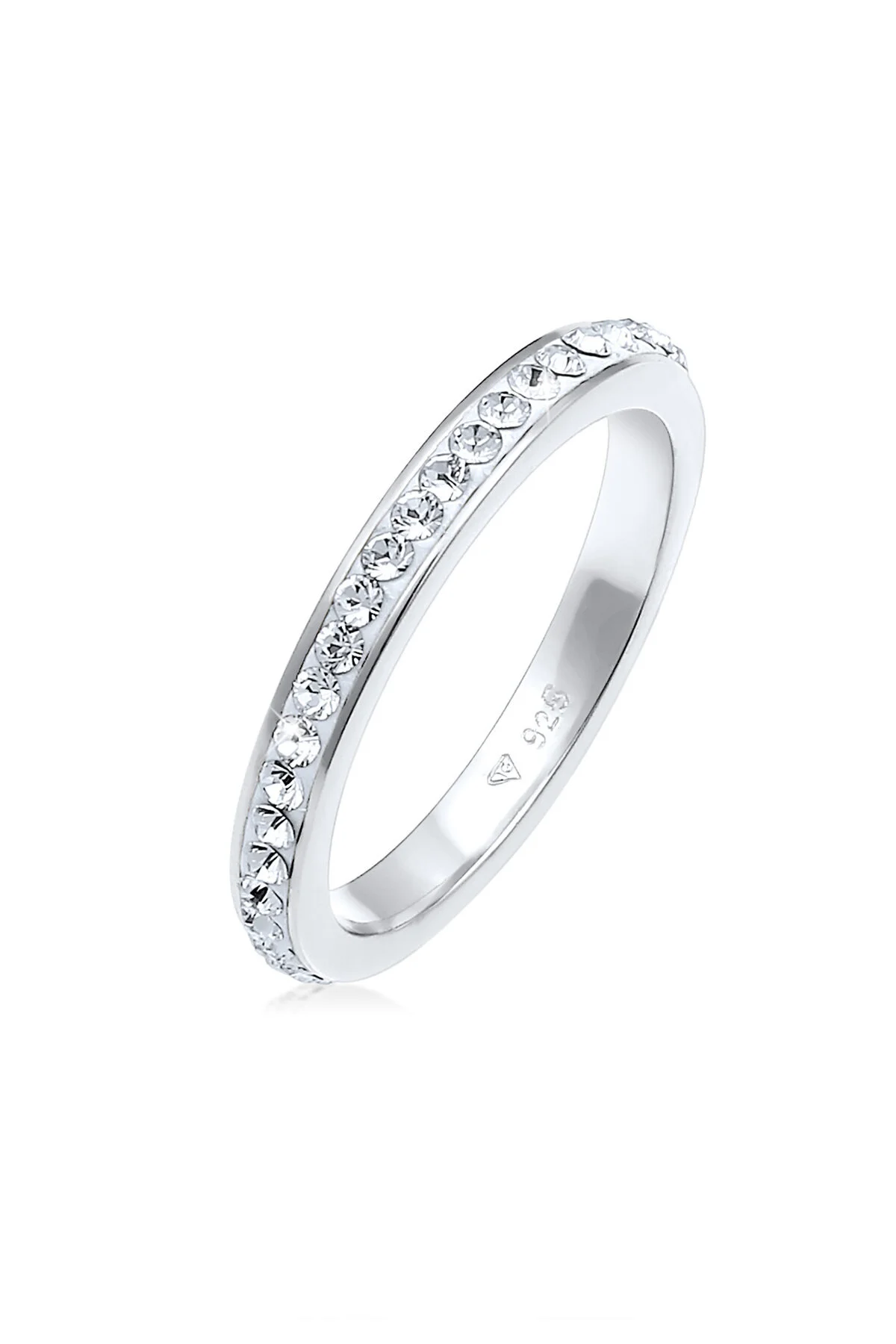 Bild von ELLI Ring Bandring Kristall 925 Silber für Damen - 56