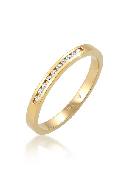 Bild von Elli DIAMONDS Verlobungsring »Diamant Weiß Brillantschliff (0.05 ct) 585 Gelbgold«