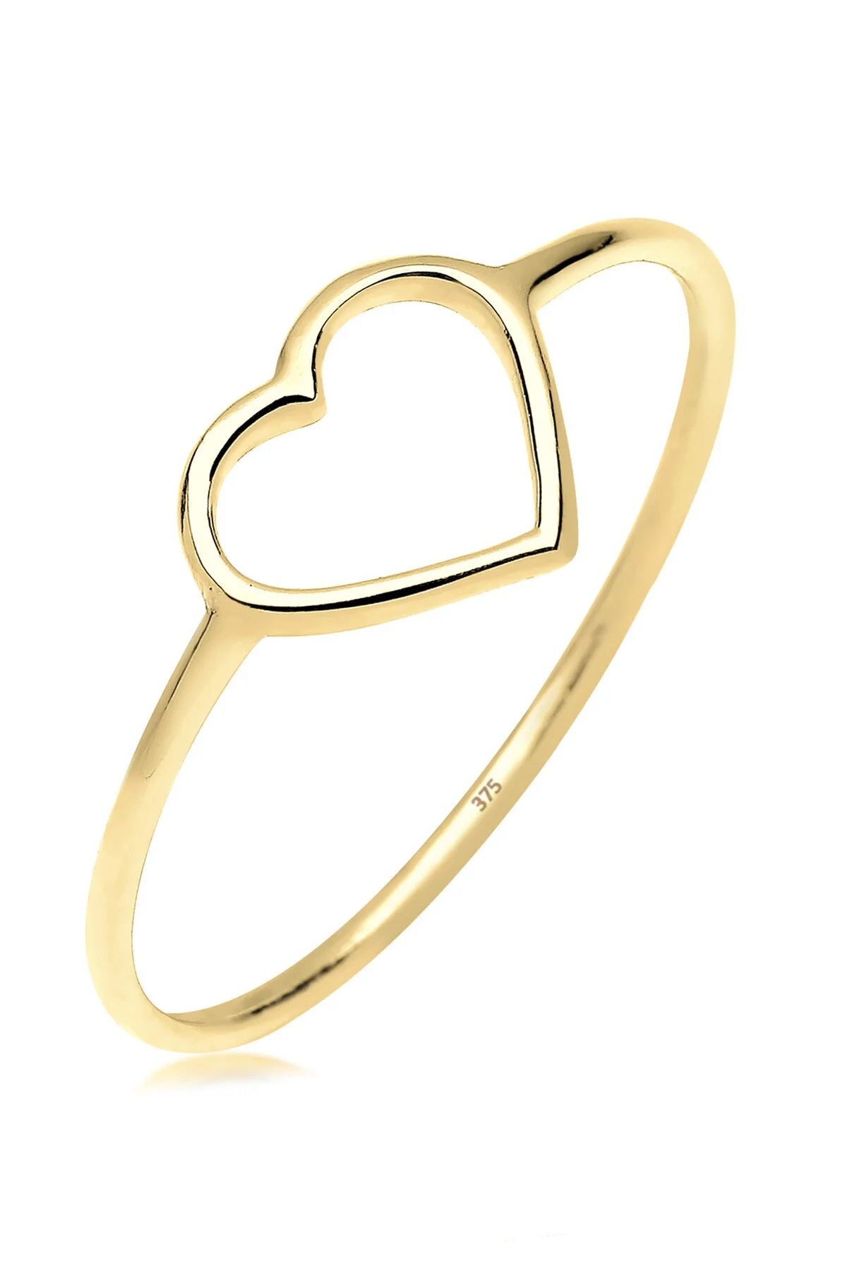 Bild von ELLI Ring Herz Trend Icon 375 Gelbgold für Damen - 52