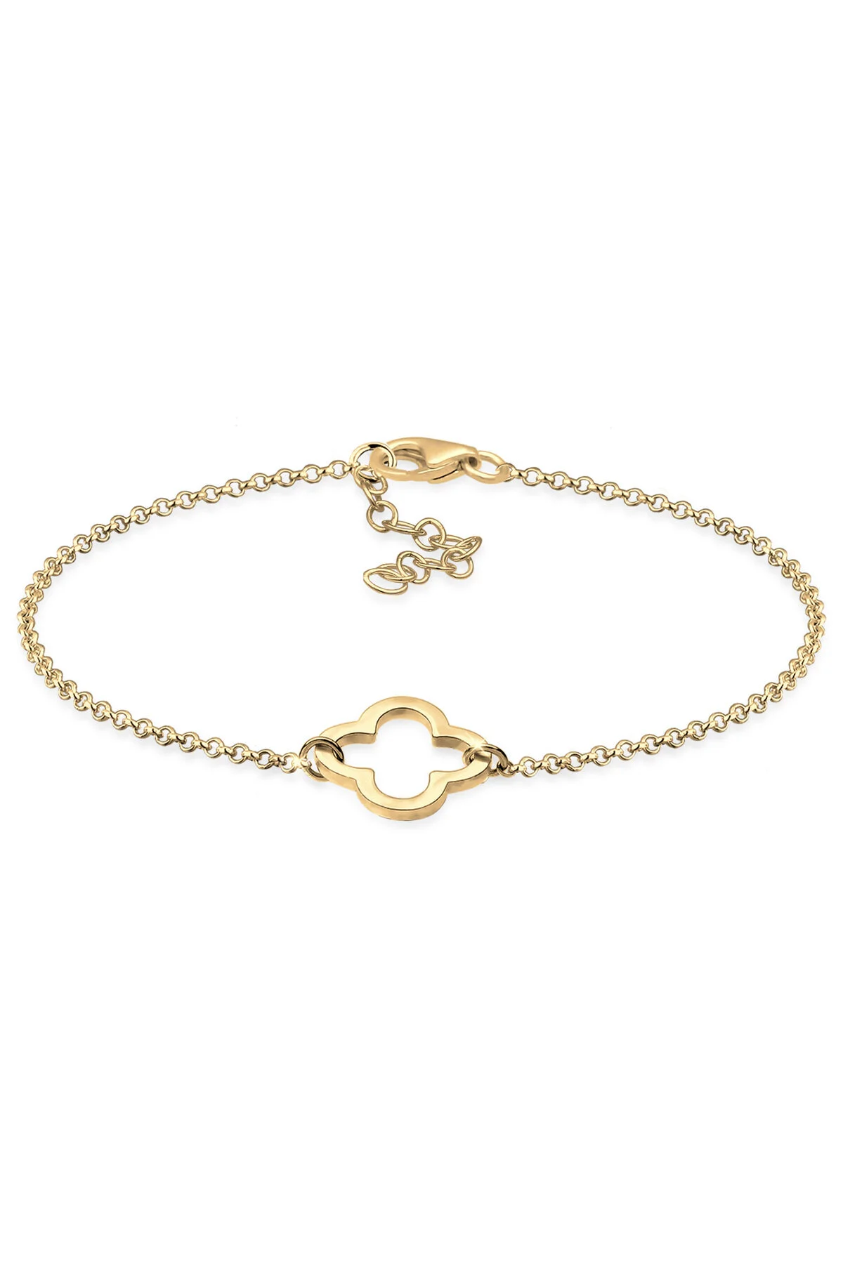 Bild von ELLI Armband Kleeblatt Cut-out Symbol In 925 Sterling Silber für Damen - 18 cm