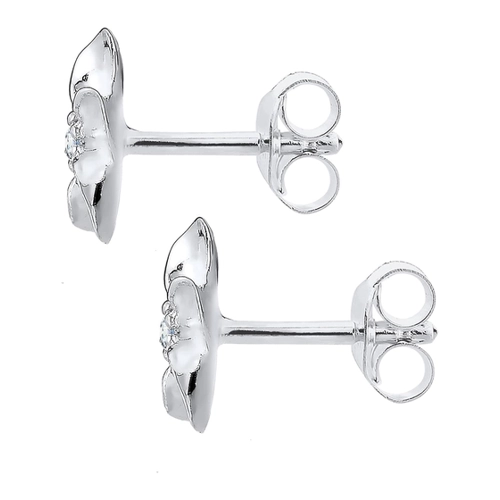 Bild von Elli DIAMONDS Paar Ohrstecker Frangipani Blüte mit Diamant