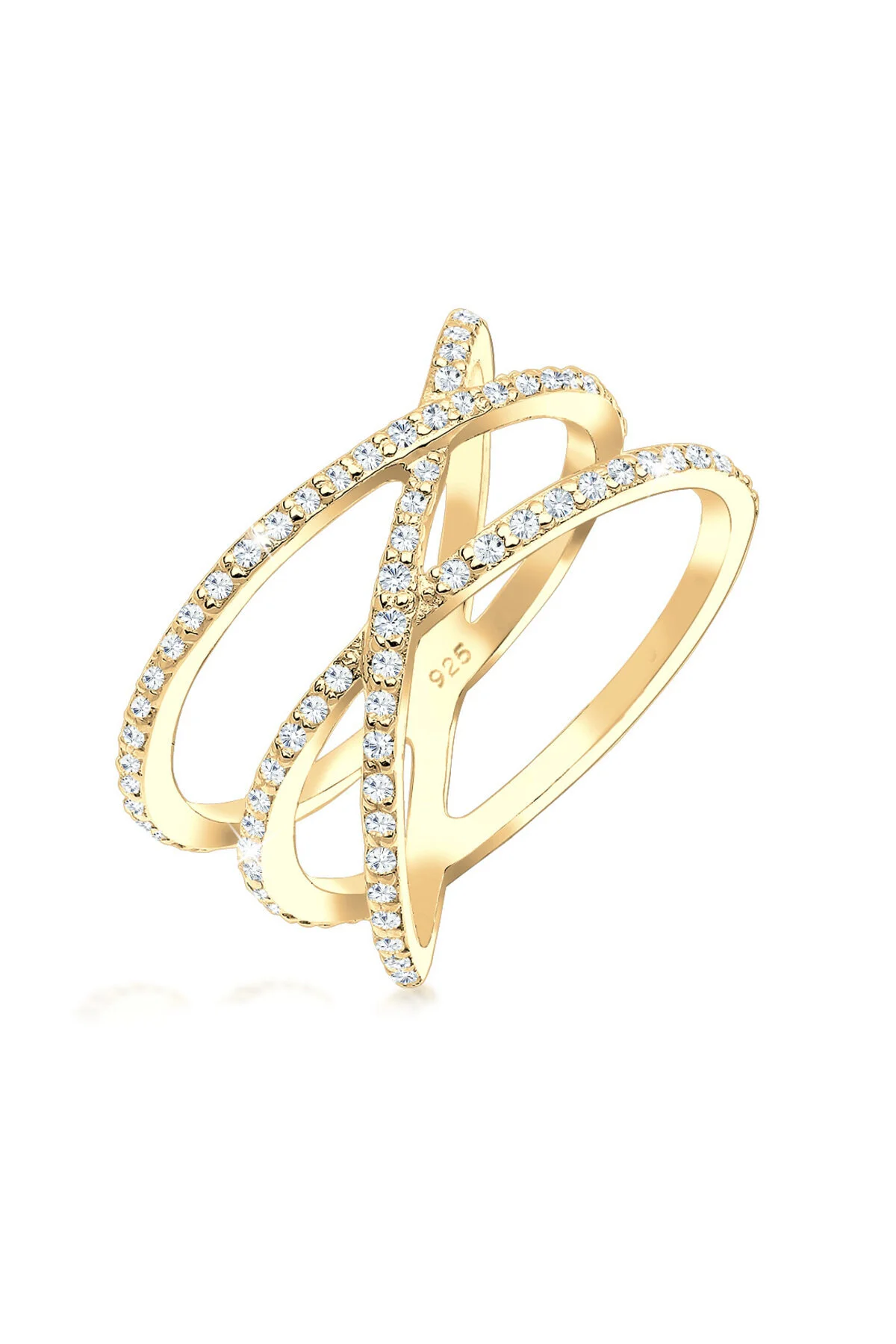 Bild von ELLI Ring 925 Sterling Silber Rosévergoldet Zirkonia für Damen - 58