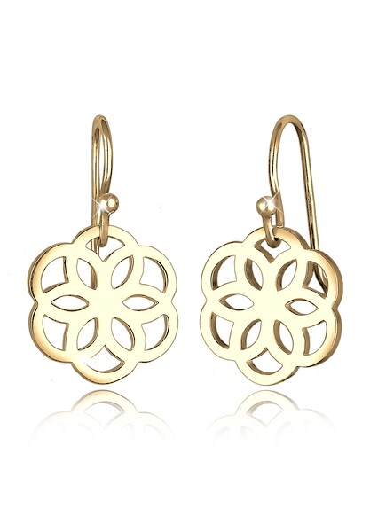 Bild von Elli Paar Ohrhänger »Blume Ornament Cut-Out Flower of Life Silber«