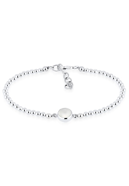 Bild von Elli Armband Damen mit Mondstein und Kugeln in 925 Sterling Silber