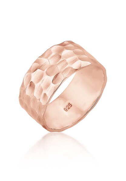 Bild von Elli Fingerring »Breit Bandring Gehämmert Matt 925er Silber«