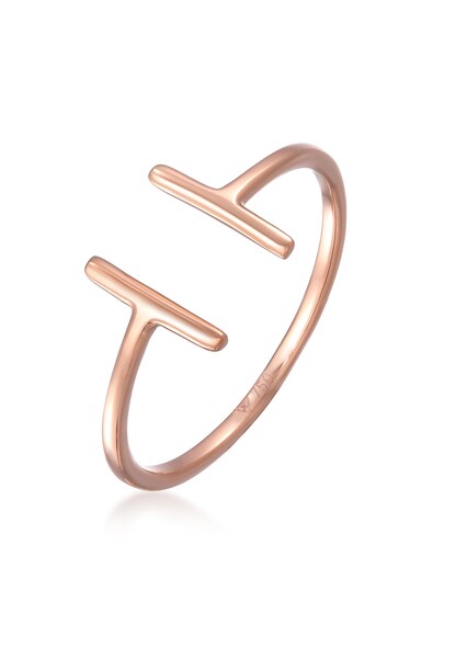 Bild von Elli Premium Fingerring »Geo Statement Basic Minimal 750 Roségold«