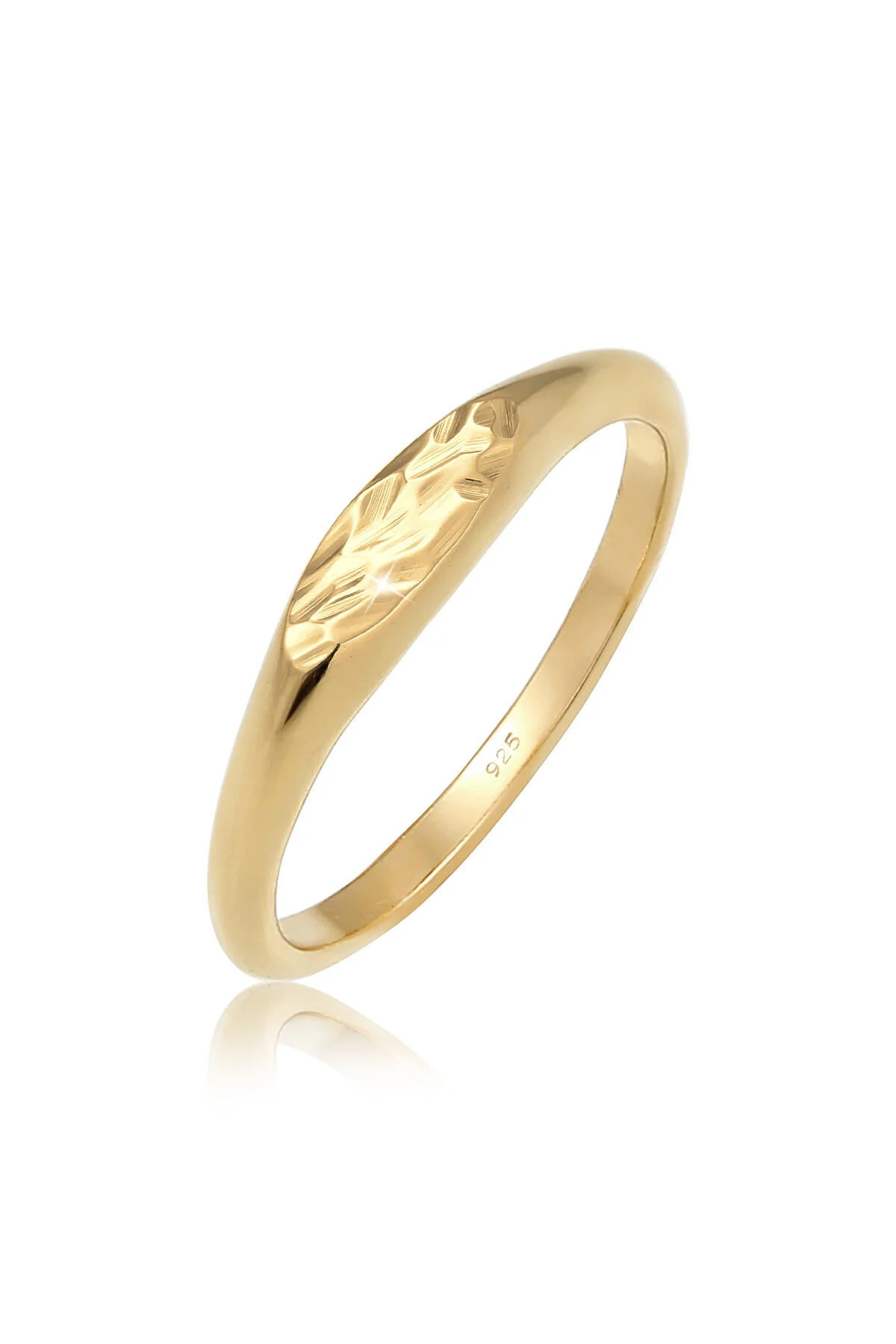 Bild von ELLI Ring Pinky Hammered Minimal Aus 925 Sterling Silber für Damen - 48