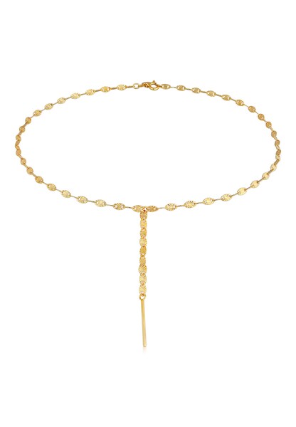 Bild von Elli Premium Collierkettchen »Y-Kette Vintage Plättchen Stern Design 925 Silber«