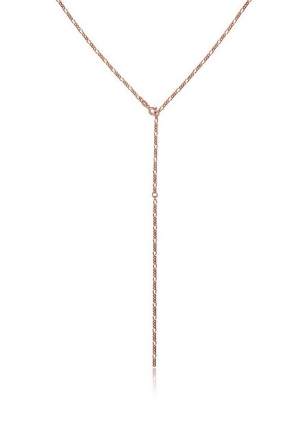 Bild von ELLI Halskette Basic Y-kette Figaro Trend Verstellbar 925 Silber für Damen - 40 cm