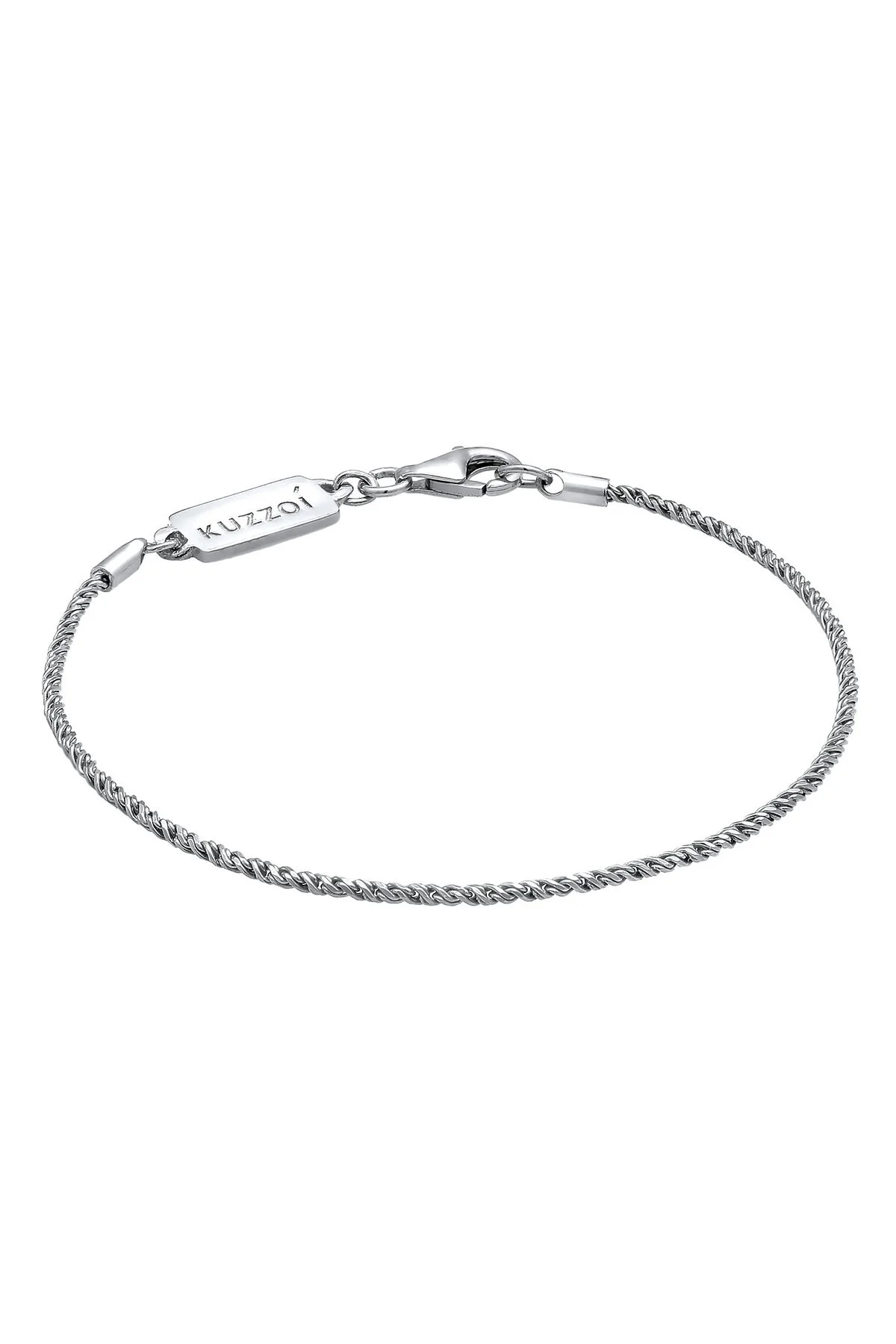 Bild von Kuzzoi Silberarmband Herren Basic Kordelkette Gedreht 925 Silber