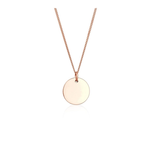 Bild von Elli Kette mit Anhänger Basic Plättchen Panzerkette 925 Silber, Geo