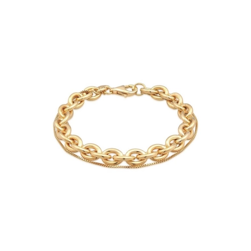 Bild von Elli Premium Gliederarmband Glieder Layer Look 925 Silber rhodiniert