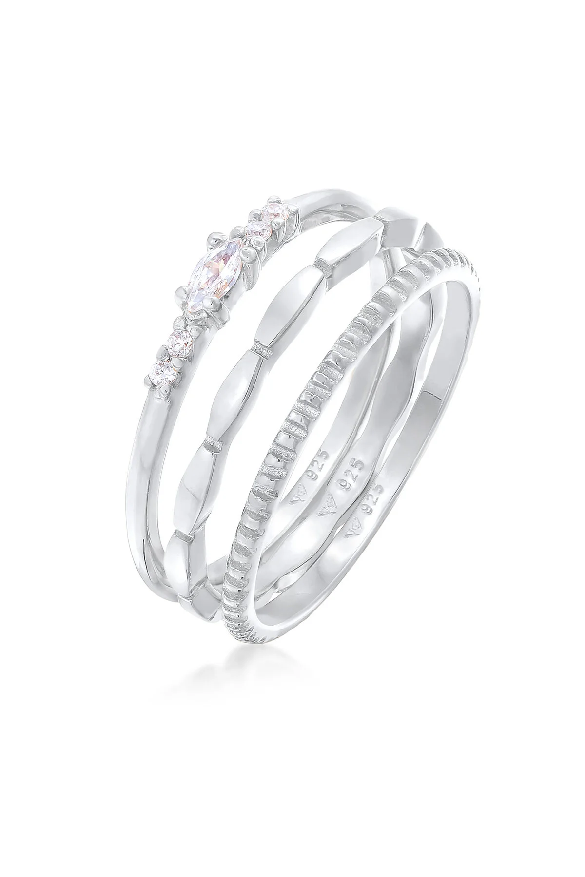 Bild von ELLI Ring Silberfarben Zirkon für Damen - 56