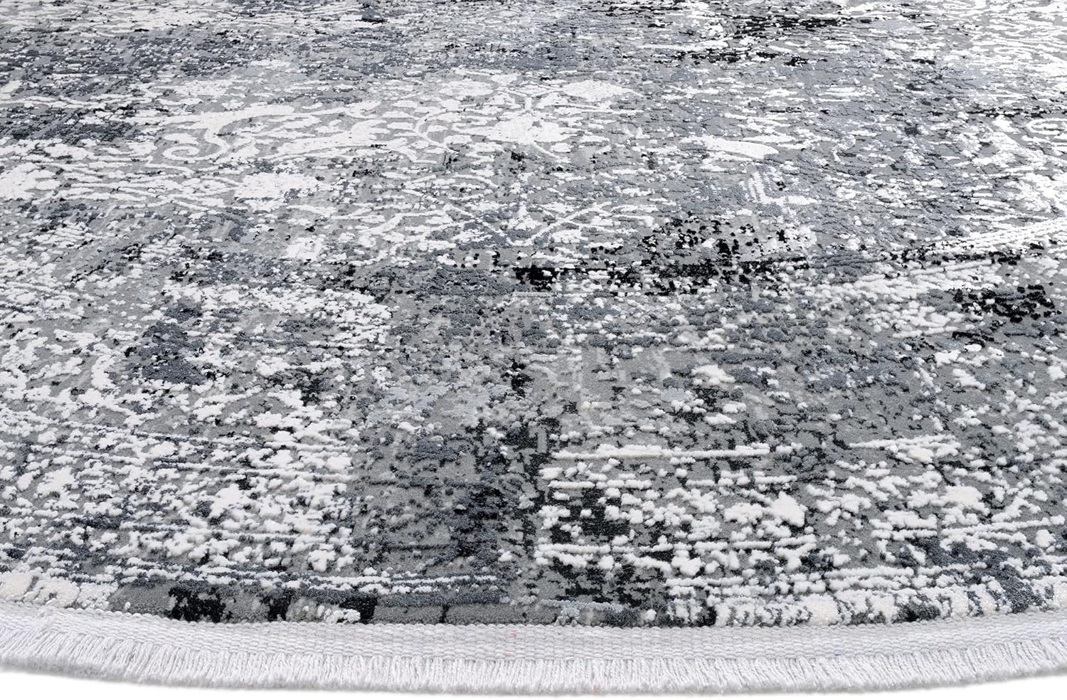 Bild von OCI DIE TEPPICHMARKE Teppich »BESTSELLER CAVA«, rechteckig, 8 mm Höhe, Glanz Viskose, mit Fransen, Hoch Tief Struktur, Vintage, Wohnzimmer