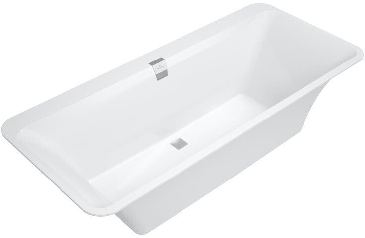 Bild von Villeroy und Boch Quaryl Oval Badewanne Squaro Edge 12 Duo, 1800x800mm, inkl. Ab- und Überlaufgarnitur, inkl. Wannenfüße