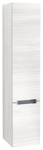 Bild von Villeroy & Boch Hochschrank Subway 2.0 A710, 2 Türen, Anschlag rechts, Farbe: White Wood, Griff: chrom glänzend