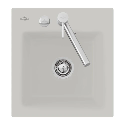 Bild von Villeroy & Boch Subway 45 XS Spüle 678102 475x510mm, 678102SM 678102SM, Villeroy & Boch VB-6781 02 SM SUBWAY 45 XS Spülbecken, Steam, Villeroy & Boch Einbauspüle Keramikspüle 678102SM, Subway 45 XS, Villeroy & Boch Küchenspüle 6781 02 SM, Rechteckig, 51/22.5 cm, Subway Serie